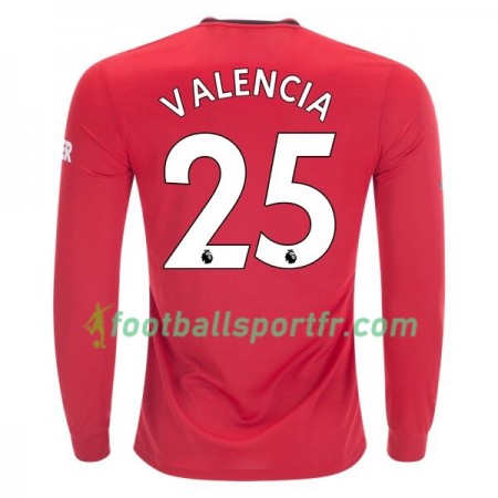 Tenue Manchester United Antonio Valencia 25 Domicile 2019-2020 Maillot de Foot ML